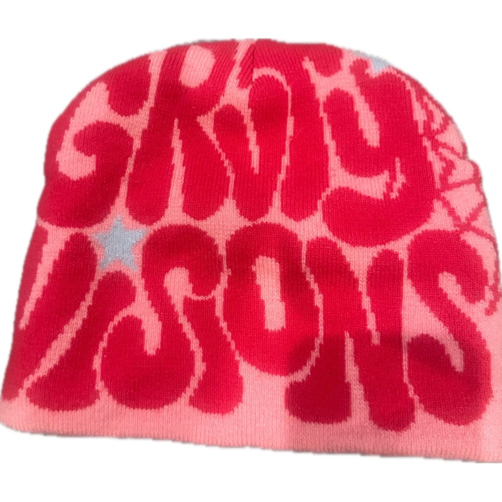 Stylish Pink and Red Beanie